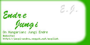 endre jungi business card